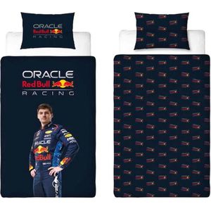 Red Bull Racing | 140x200 cm | Max Verstappen Dekbedovertrek | Dubbelzijdig | Omdraaien voor ander patroon | Dekbedovertrekken