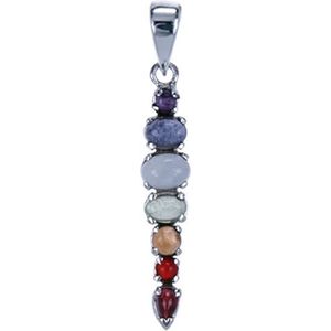 Zilveren Chakra ketting hanger