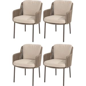 Volterra lounge balkonset 5-delig licht bruin wicker