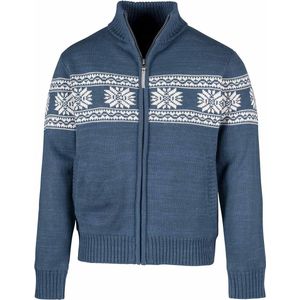 BJØRNSON Jarno Noors Gebreid Wintervest Heren - Winddicht - Maat 5XL - Blauw