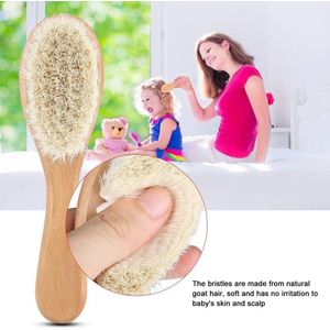 Baby Haar Borstel - Met Natuurlijke Houten Handvatten en Zachte Haren voor Pasgeborenen .
