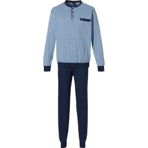 Lichtblauwe heren pyjama katoen - Blauw - Maat - 54