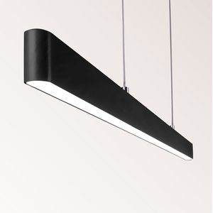 Minimalistische hanglamp Andre met geïntegreerde dimbare LEDs - zwart - 30W - dimbaar met muurdimmer (niet inbegrepen)