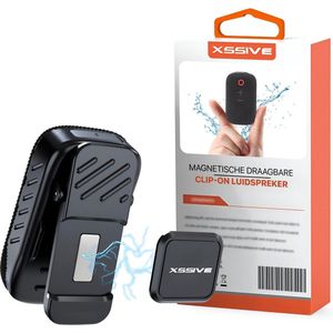 Xssive BS14 Draagbare Bluetooth Speaker met Magnetische Clip - Mini Bluetooth Speaker - Handsfree Bellen - Geschikt voor Wandelen, Onderweg, Fiets & Outdoor
