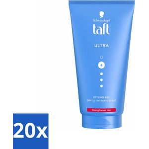 20 x Taft - Ultra 4 - Styling Gel - Stevige fixatie - 150 ml - Haargel - Styling Gel - Stevige Fixatie - Arginine Kracht Formule - Haartype