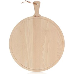 Boska Serveerplank Rond Amigo XL - Borrelplank met Handgreep - Rustiek Beukenhout - Bruin - ⌀ 42 cm
