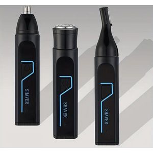 Miguan - 3in1 Scheerapparaat - Zwart - Usb Oplaadbare Shaver met Baardtrimmer en Precisietrimmer