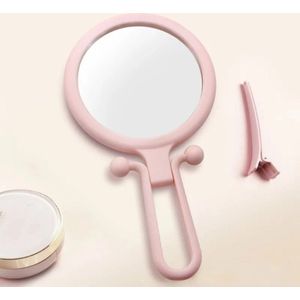 Make Up Spiegel - Rond - 2x Vergrootspiegel - Handheld - Opvouwbare Make-upspiegel met handheld/standaard - Delago