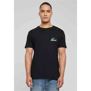 Mister Tee - Miami Palm Tree EMB Heren T-shirt - Zwart