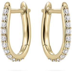 Gisser Jewels - Oorringen - Zilver - Zirconia - 2 x 14 mm