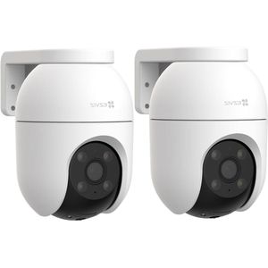 2MP 2PK Beveiligingscamera Buiten Wifi 360° met automatische zoom-tracking detectie van menselijke vormen nachtzicht in kleur tweewegaudio IP65 waterdicht actieve verdediging