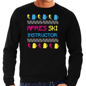 Bellatio Decorations Apres ski sweater heren - apres ski instructor - zwart - winter XXL