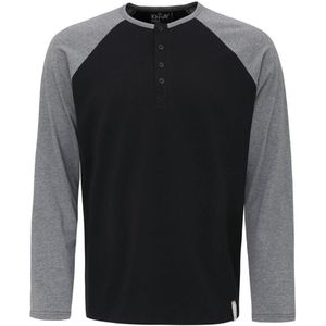 Forplay Kurt Heren Shirt met lange mouwen - grijs/zwart - L