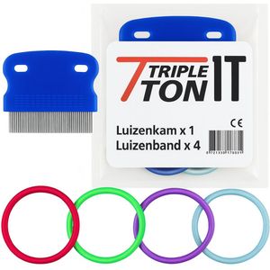 Luizenkam & Anti-Luizenbanden – Natuurlijk & DEET-vrij – 7 Dagen Bescherming – Luizenkam RVS – Tegen Luizen & Neten – Voor Kinderen en Volwassenen