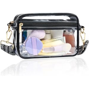 Crossbody Tas Doorzichtig - Sling Bag - ReisTas - Schoudertas Dames/Heren - Travel Bag - Telefoontas - Waterafstotend - Stadion Goedgekeurd - Vakantie - Reizen - Zwart