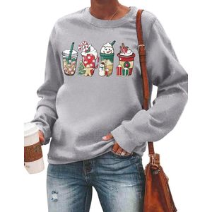 Lange Mouwen Kerstsweater Dames Grappige Kersttrui