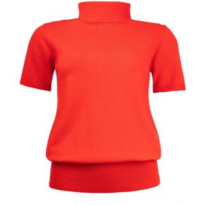 NED T-shirt Mayra 1 2 Ss Rmb Brei 25w1 U106 01 533 Tomato Dames Maat - S