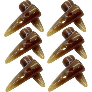 12 Pcs Horn Buttons - Horn Attachment Buttons - Rocker Buttons - Resin Buttons - Cow Horn Pattern voor Sweater Trench Coat Jacket en Backpack (Light Brown, 5cm)