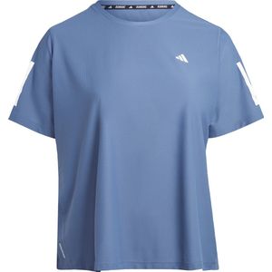 adidas Performance Own The Run T-Shirt (Grote Maat) - Dames - Blauw- 2X