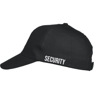 Clique Security / Beveiliging kleding: Cap / Pet Zwart met bedrukking SECURITY - VOOR PROFESSIONALS