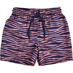 Swim Essentials UV Zwembroek Jongens - UV Zwemkleding Jongens - Kort - Blauw/Oranje Zebra - 110/116