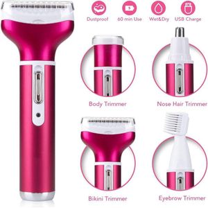Ladyshave - 4-in-1 - Ladyshave voor Vrouwen - Draadloos - Trimmer Vrouw