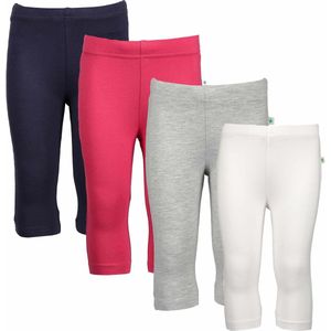 Blue Seven BIO BASIC CAPRI Legging 4 Pack Blauw, Roze, Grijs, Wit - Maat 104