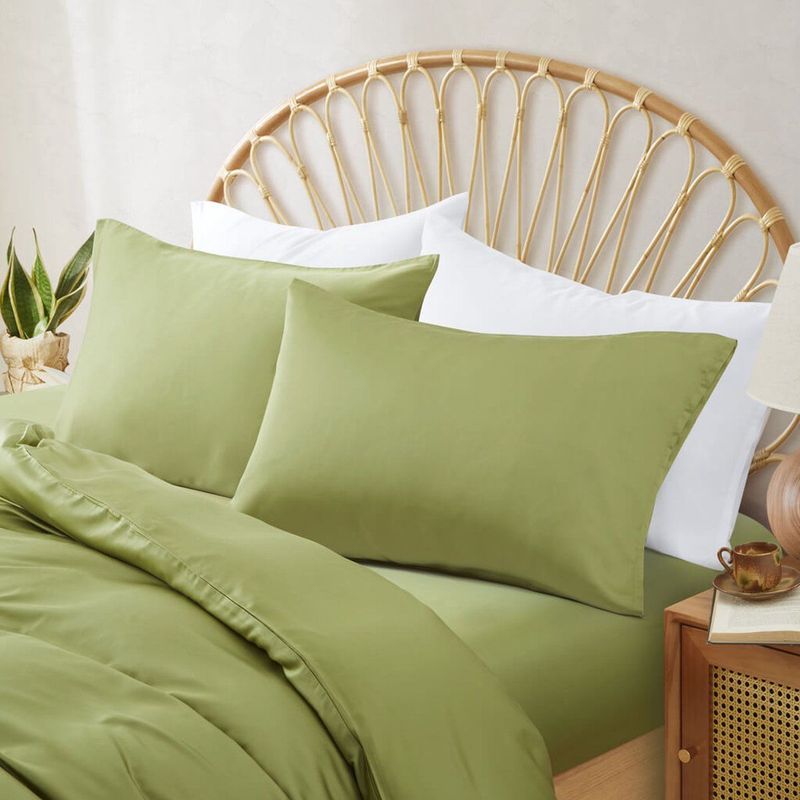 Bamboebaas premium bamboe kussenslopen - Soft green - 60x70 cm