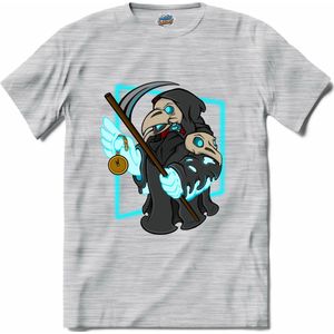 T-Shirt Knaller - Grim Reaper - T-Shirt - Unisex / Mannen - Donker Grijs - Gemêleerd - Maat XXL