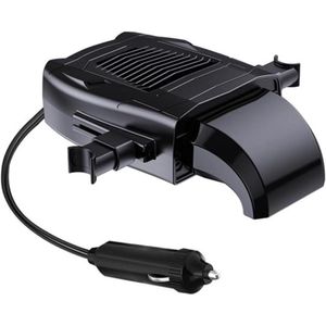 12V Draagbare Autoverwarming 150W - Elektrische Ventilatorkachel voor Autoverwarming en Ontdooier - Snelverwarming - Zwart