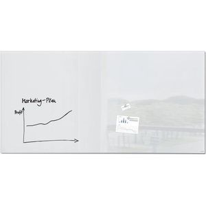 Sigel glasmagneetbord - glaswhiteboard XL - Artverum - 200x100cm - wit - SI-GL225