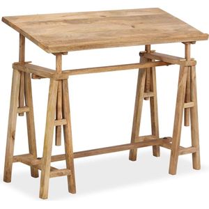 vidaXL - Tekentafel - 116x50x76 - cm - massief - mangohout