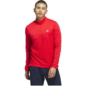 Adidas Textured Sweatshirt Met Halve Rits Rood XS Man