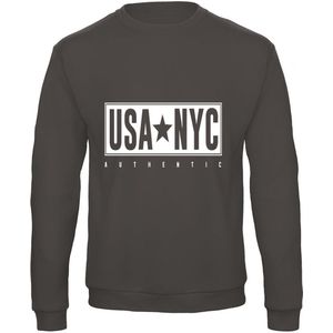 Sweatshirt 359-11 USA-NYC - Dgrijs, 4xL