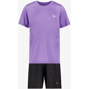 Dutchy tweedelige meisjes sport set paars zwart - Maat 110