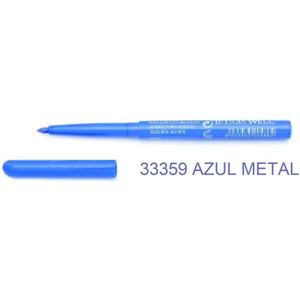 Leticia Well - Blauw Metallic/Blue lippotlood en oogpotlood draaibaar zacht / Automatic Eyeliner Lipliner Soft - Nummer 33359 - 1 stuks