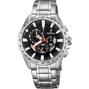 Festina F6864/4 Chronograaf - Polshorloge - Staal - Zilverkleurig - 43mm