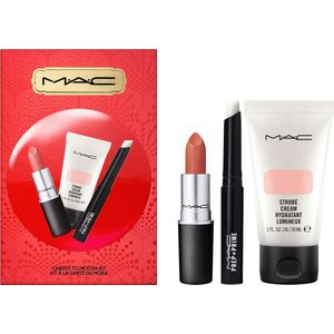 MAC Cheers To Mocha 3-Set Matte Lipstick + Lip Primer + Strobecream