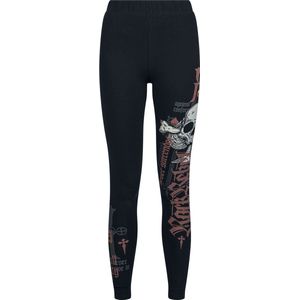 Rock Rebel by EMP - Leggings - Zwart - Skull Print