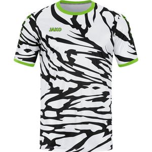 JAKO Shirt Animal Korte Mouw Kind Wit-Zwart-Fluogroen Maat 116