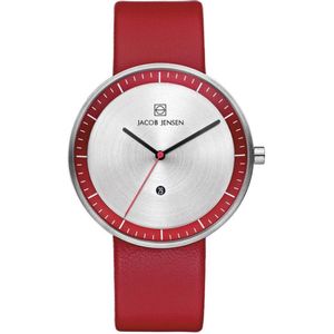 Jacob Jensen 273 horloge heren - rood - edelstaal