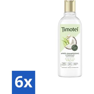 6 x Timotei - Crèmespoeling - Kokosmelk & Aloe Vera - Droog Tot Normaal Haar - 300ml - Haarverzorging - Conditioner - Kokosmelk - Aloë Vera - Droog Haar