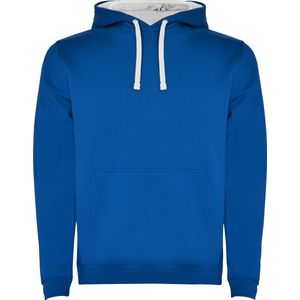 Kobalt Blauwe heren Hoodie met Witte binnenzijde capuchon en koord Urban merk Roly maat XXL