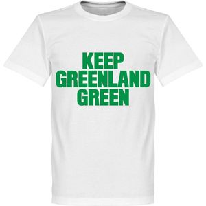 Anti Trump Keep Greenland Green T-Shirt - Wit - XXL