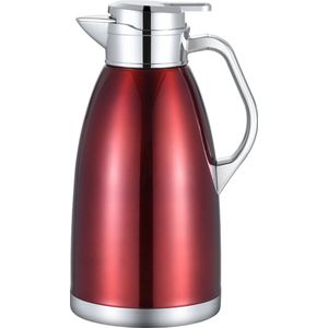 Cheffinger Thermoskan 2.3 Liter Rood - RVS Inox - Themosfles