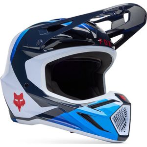 FOX V3 Fade MIPS Wit Blauw Crosshelm - Maat S - Helm