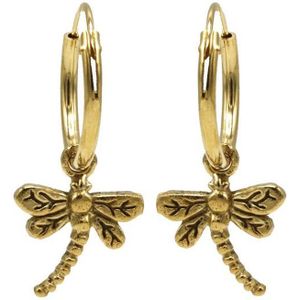 Karma Oorhangers dragonfly Goud