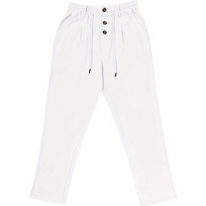 Bovista Linnen Broek Heren - Zomerbroek - Volwassenen - Lange Broek - Pantalon - Strandbroek - Zomer - Ibiza Stijl - Wit - Maat S