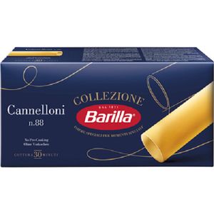 Barilla La Collezione D'Italia Cannelloni Emiliani nr. 88 buisvormige noedels voor het vullen van een verpakking van 250 g