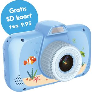 Eldur® Kindercamera - 40 megapixels - Blauw - Gratis 32gb SD kaart - Extra Groot Scherm